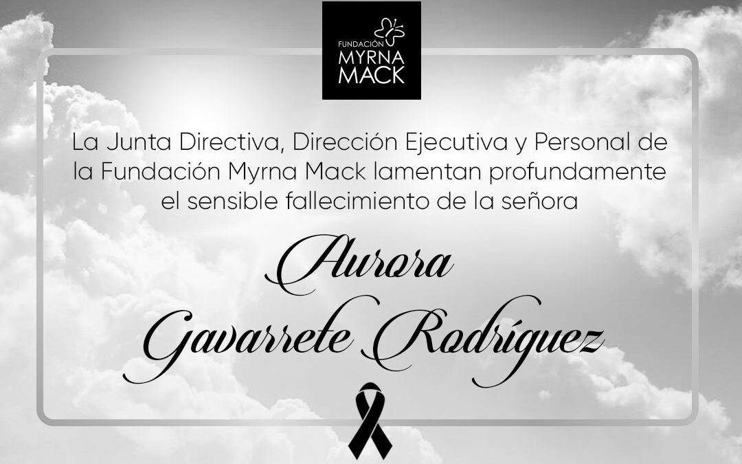 Esquela Aurora Gavarrete Rodríguez